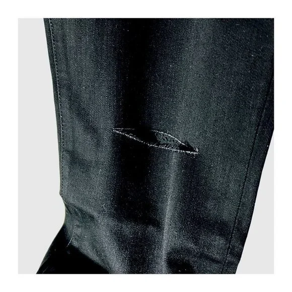 Joe's Jeans Mens Black Mid Rise The Dean Ripped Knees Taper Fit Jeans Sz 36 NEW